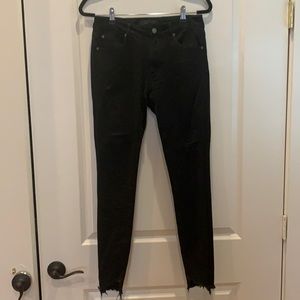 Black distressed jeans
